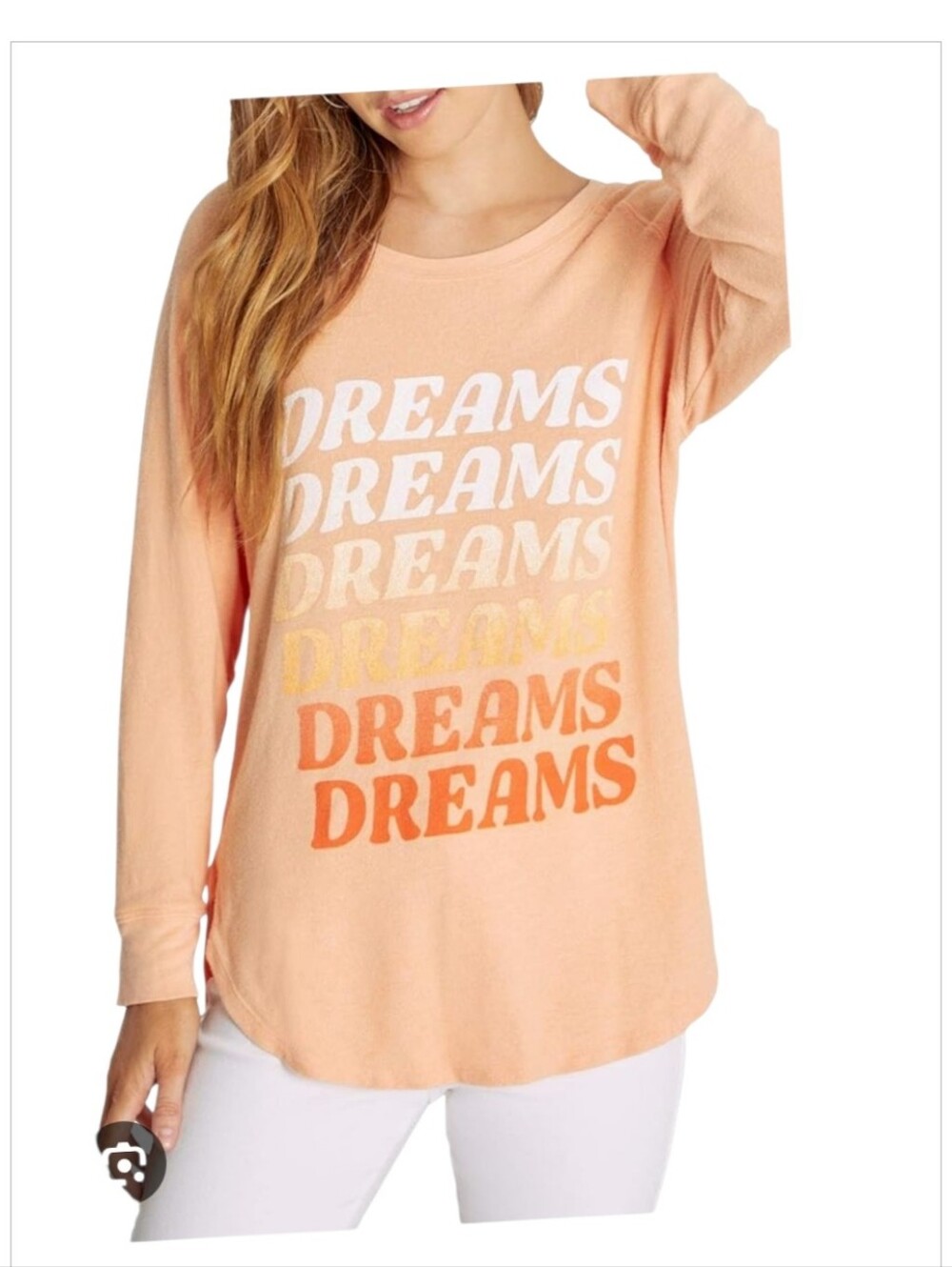 Wildfox Dreams Sweatshirt Peach  Graphic Soft relaxed fit NEW Sz S M & L